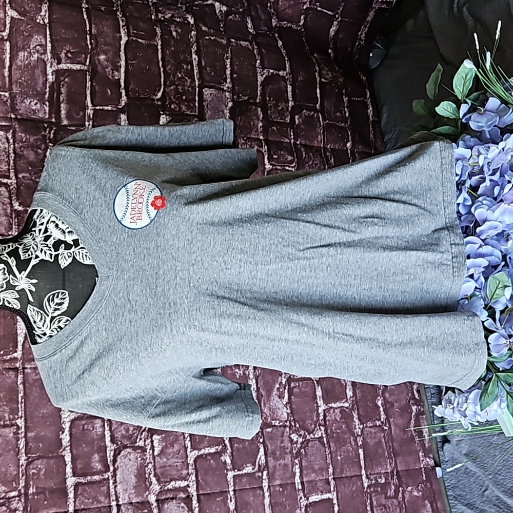 Jadelynn Brooke Baseball themed t-shirt